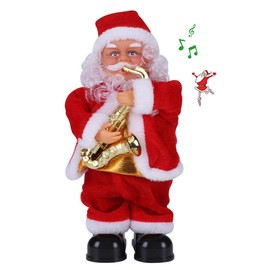 Musical Santa Claus,Dancing and Singing Play Saxophone Santa Claus Doll Tree ornaments Funny Christmas Decor