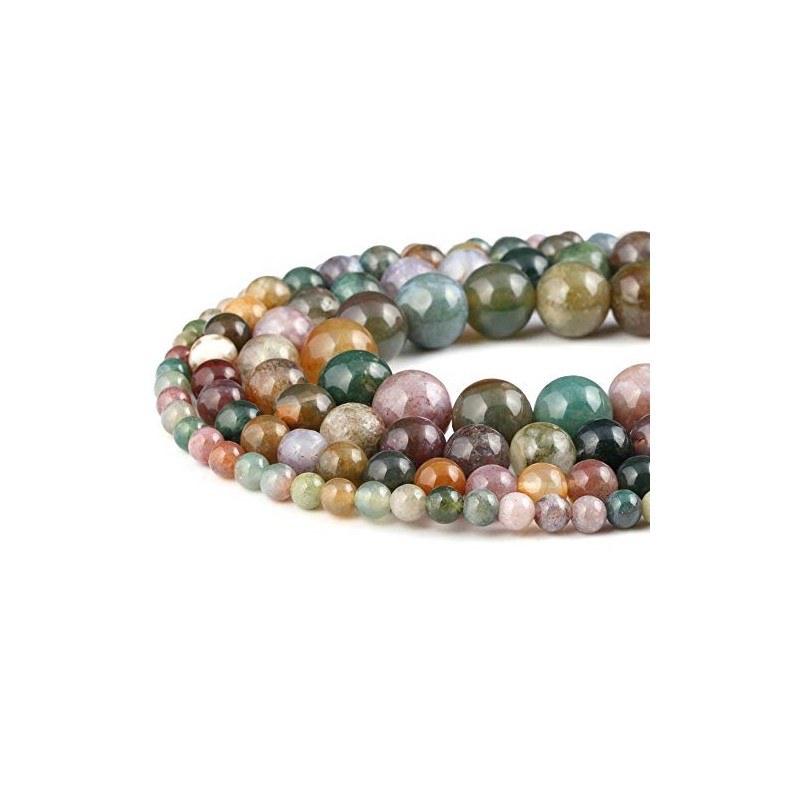 10mm Natural Indian Agate Beads Round Gemstone Loose Beads for