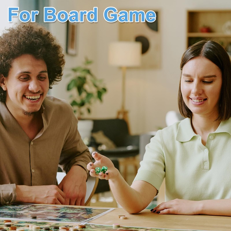 sourcing map 60Pcs Rounded Blank Six Sided Dice 16mm/0.6inch Acrylic