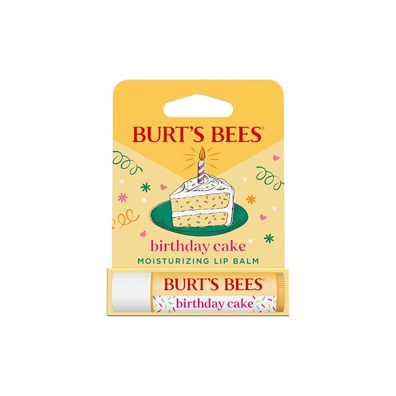 Burt's Bees Bálsamo labial de pastel de cumpleaños, sin tinte,