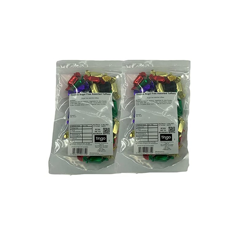 Sugar Free Assorted Toffees 500 Gram Bag (1/2 Kilo)