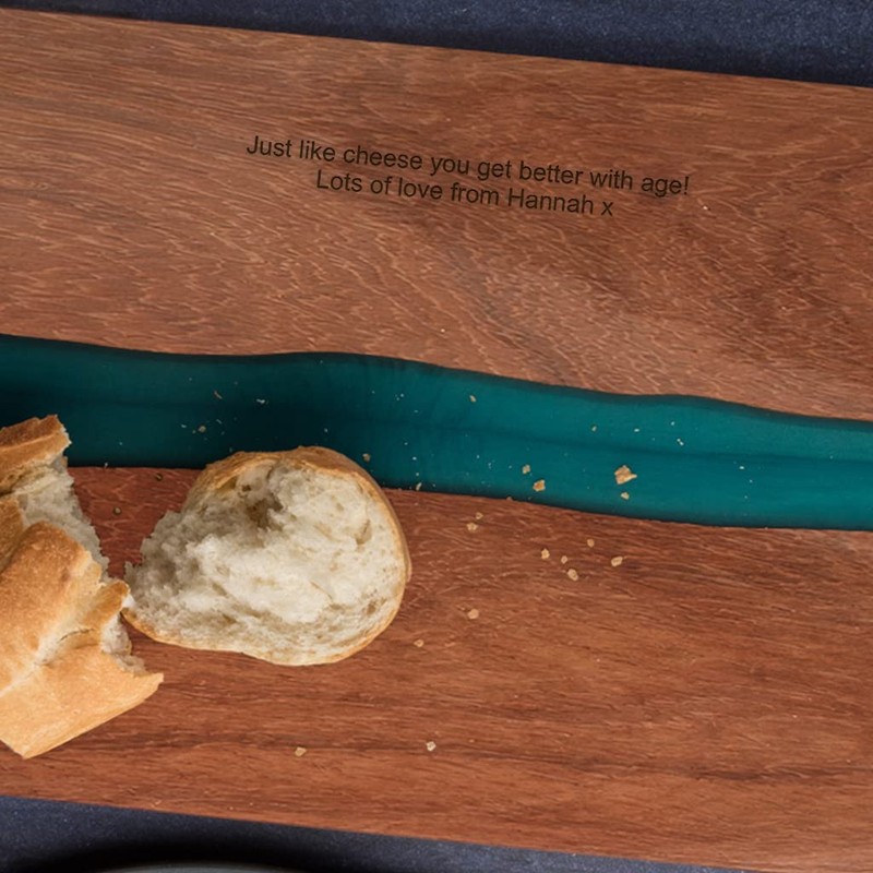 Engraved '50 Years and Still Maturing' Resin Cheese Board -