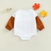 Baby Girl Boy Thanksgiving Outfit Funny Letter Print Sweatshirt Romper