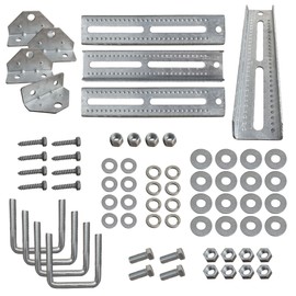 A.A 12" Galvanized Swivel Top Bunk Bracket Kit with Hardware for Boat Trailer, fits 2x3 Cross Members, Heavy Duty (4 Pack)