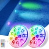 VICHTOP Rechargeable Pool Lights - 2 Pack, IP68 Waterproof Submersible