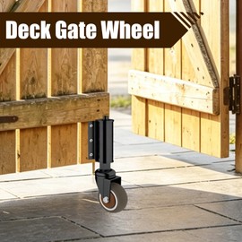 2 Inch Small Gate Wheels for Wooden Gate, Silent Spring-Loaded Gate Wheel with TPR Tire, 360° Free Rotation with 80lbs Capacity, Anti Sag Wheel for Gate, Anti-Slip Door Caster for Smooth Operation