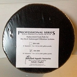 Universal Black Pond and Aquarium Filter Media Foam-2 Pack 10" X 10" Round