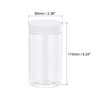 sourcing map Round Plastic Jars with White Screw Top Lid,