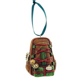 Home Collection Hiking Trail Back Pack Figure Ornament, 2.5-inch, Hanging Tree Decoration