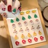 60Pcs Christmas Nail Charms Cute Christmas Nail Art Rhinestones 3D