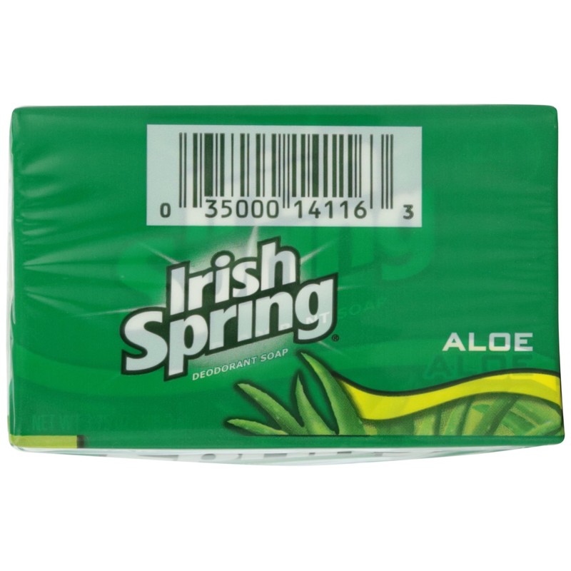 Irish Spring Deodorant Bath Bar Aloe,3.75 Ounce, 3 Count