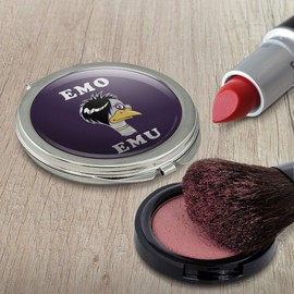 Emo Emu Funny Humor Compact Travel Purse Handbag Makeup Mirror