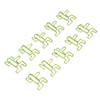 100PCS Cute Paper Clip Figure Shaped Electroplating Process Prevent Slip