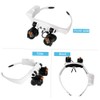 Headband Magnifier Eye Loupes Eyeglass Style Hands-Free Magnifying Multiple Magnifications