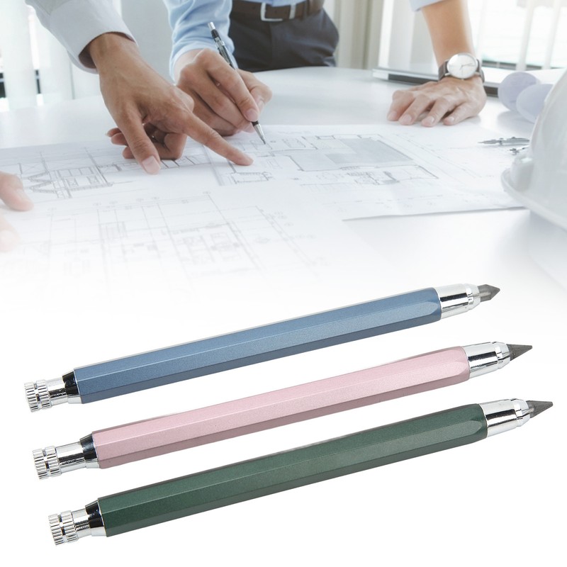 3Pcs Mechanical Carpenter Pencil 5.6mm Scribing Tool Marker Set Kit