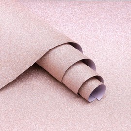 wishFIRE Pink Glitter Peel and Stick Wallpaper 17.3" x 120" Sparkly Contact Paper Gift Wrapping Paper Removable Self-Adhesive Bling Wallpaper DIY Decorative for Bedroom Living Room