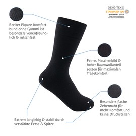 FOOTNOTE Unisex Socks in Black or Blue, 5 or 10 Pairs - 39-42