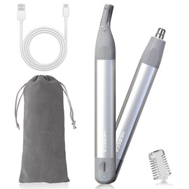 HEBECA Nasenhaartrimmer Frauen - Nasentrimmer Damen Augenbrauenrasierer Elektrisch Damen Nasen und Ohrentrimmer Portable Wiederaufladbares USB 2 in 1 Gesichtsrasierer Frauen