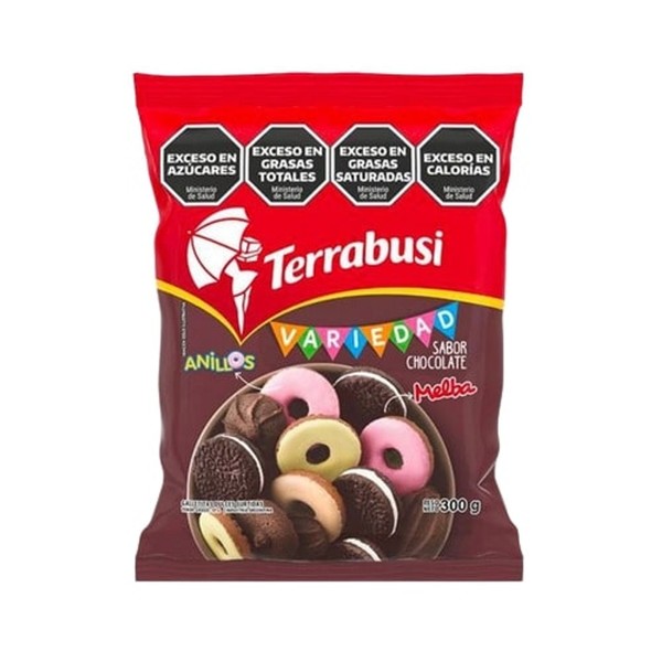 Terrabusi Galletitas Terrabusi Variedad Sabor Chocolate Assorted Cookies Melba Anillos & More, 300 g / 10.5 oz bag