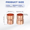 PATIKIL 5Pcs Copper Reducer 1" to 7/8" ID Reducing Copper