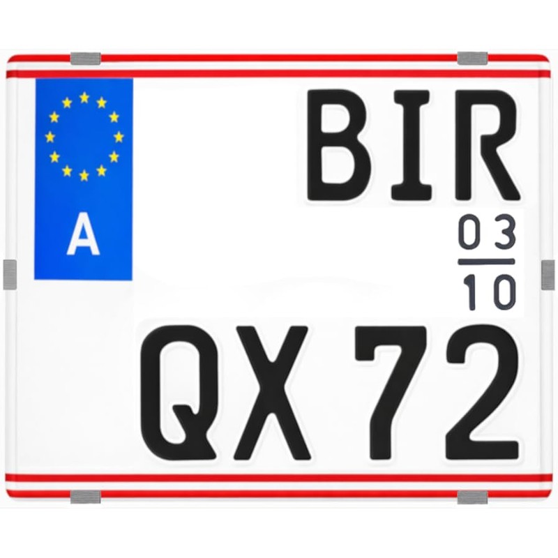 Frameless License Plate Holder Stainless Steel 0.8 mm Thick (for