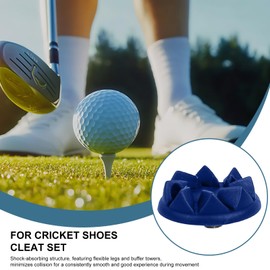 Replacement Shoe Spikes,Blue Shoe Cleat Set - Studs Non Slip Shock-Absorbing Accessory for Sneaker Field Safety Outdoor Stability Running Better Grip