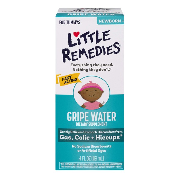 Little Remedies Fast Acting Gripe Water | Safe for Newborns | 4 FL OZ | 6 Pack