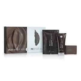 REvival Mud About You Kit - Detoxifying Gift Box with Dead Sea Antioxidant Mud Mask (100ml), Dead Sea Mud Soap Bar (125g), & Mineral Black Mud (200g) - Nourishing, Reviving, and Cleansing