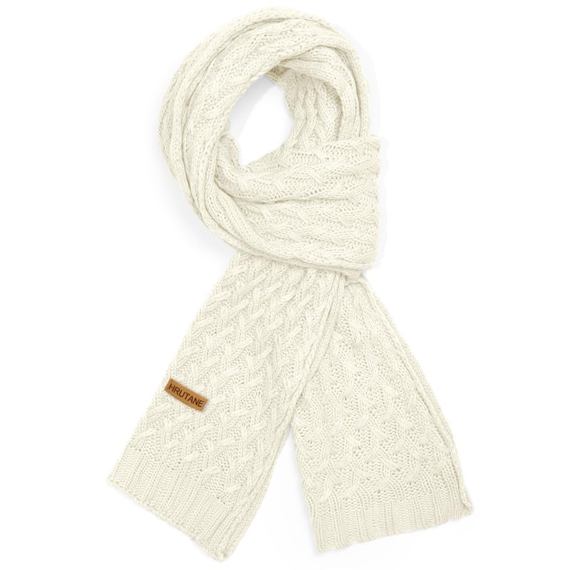 HRUTANE Winter Scarf for Women, Chunky Ribbed Knit Soft Long