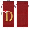 Burlap Wine Bag Christmas Wine Bag With Letters Wine Champagne