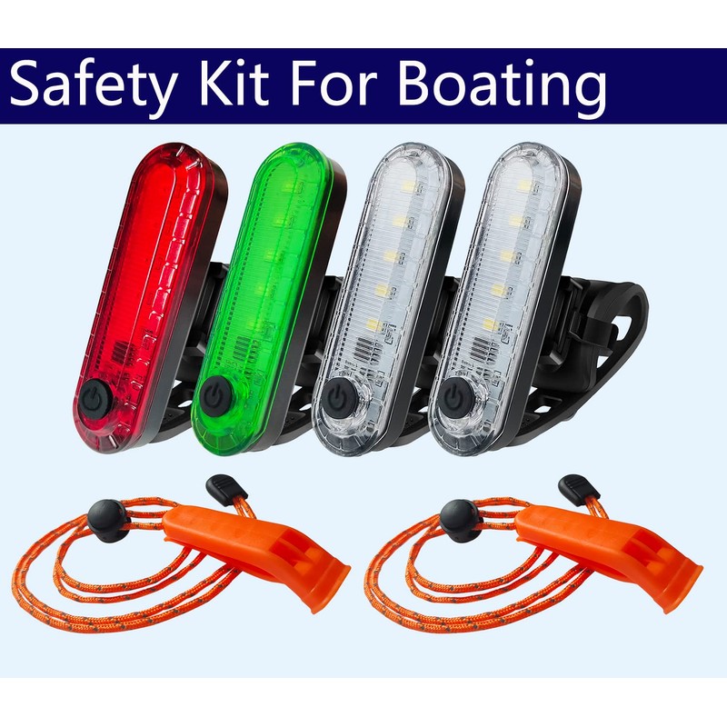 Amzonly 4Pack LED Navigation Lights Kit for Boat Kayak, Stern