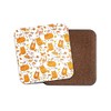 1 x Ginger Cats Pattern Coaster - Kittens Cat Orange