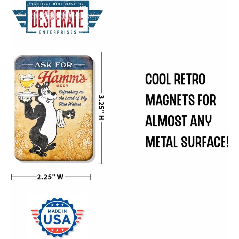 Desperate Enterprises Hamm's Bear Refrigerator Magnet - Funny Fridge Magnets