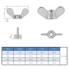MroMax - 2 tuercas de mariposa M16 de acero inoxidable
