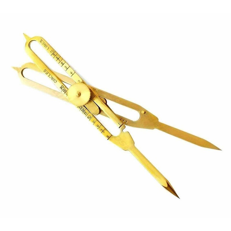 Sana Nautical Solid Brass Divider Drafting Proportional Tool 6" Navigational