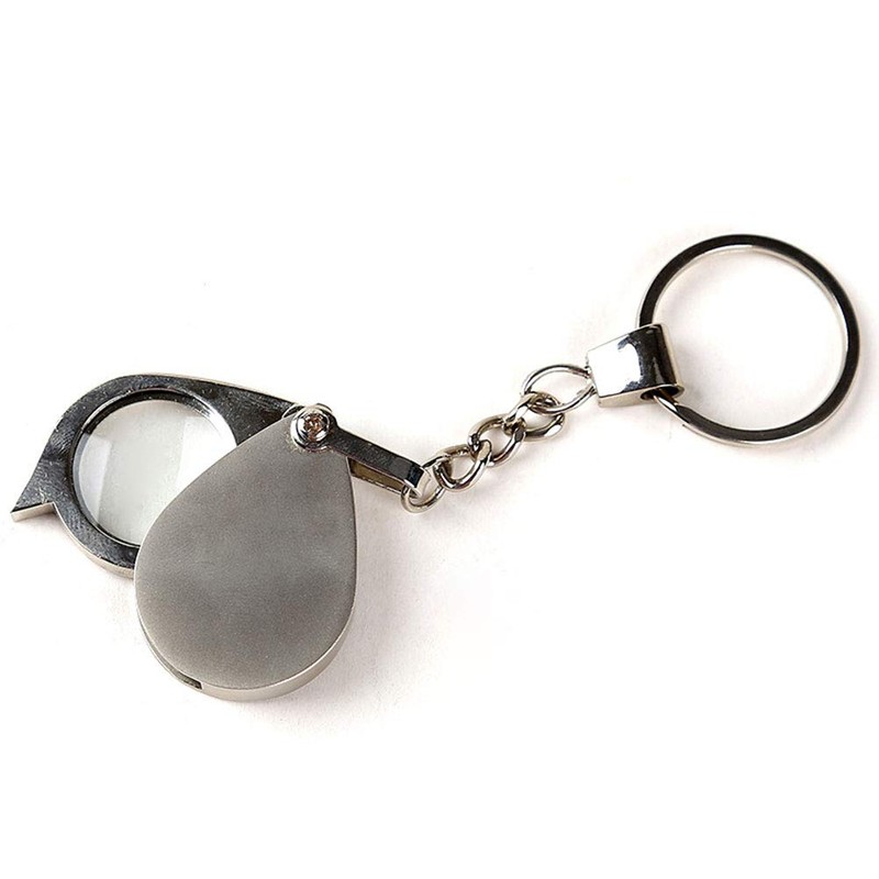 SUPVOX Magnifying Glass Keyring Mini Portable Foldable 15x Handheld Magnifier