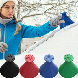 CHANGZHONG Car Ice Scraper with Funnel Round 360 Degree Magic Snow Scraper Ice Wonder Conical (Pack of 4)