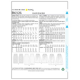 B6326 BUTTERICK SEWING PATTERN SEWING AND ELEGANT, Extravagant, Stylish