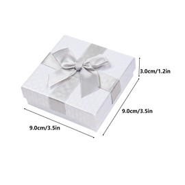 Qaziuy 9 x 9 x 3 cm Jewellery Box Gift Box, 2 Pieces Gift Box, Small Chain Gift Box with Lid, Earrings, Bracelet, Ring, Jewellery Packaging, Gift Box for Gift