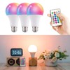 3Pcs LED Bulbs Remote Control Control RGB LED Color Changing