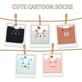 Benefeet Sox Womens Novelty Funny No Show Socks Non Slip Girls Cute Cat Bear Low Cut Socks Crazy Fun Animal Patterned Cotton Socks Colorful Cartoon Silly Cool Boat Line Christmas Gifts for Cat Lover