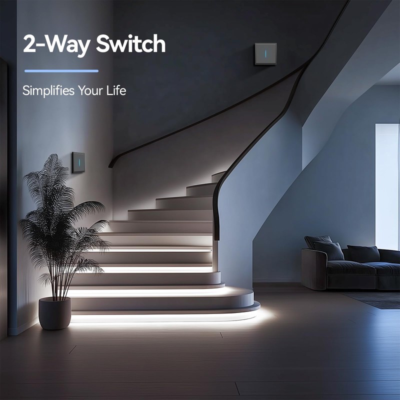 MVAVA Light Switch Single 1 Way Light Switch Flush-Mounted with