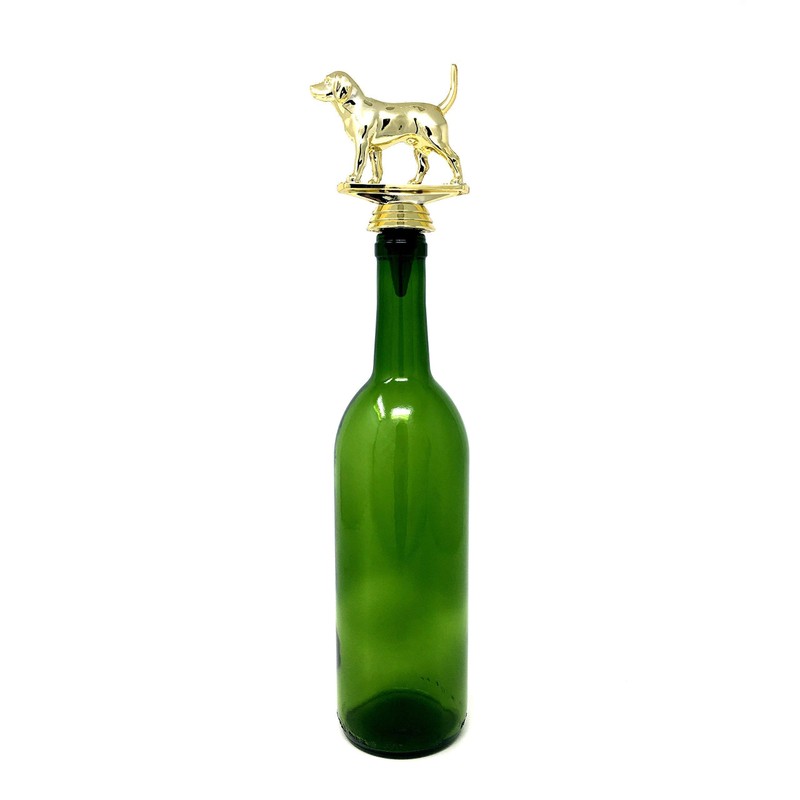 Beagle Wine Bottle Stopper - Handmade with Stainless Steel Base
