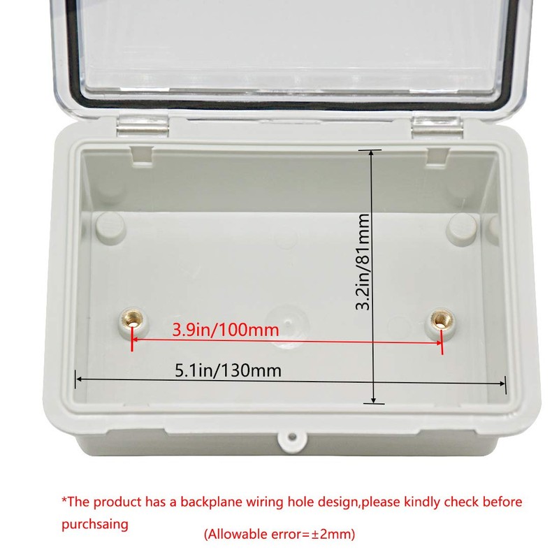 Zulkit Junction Box ABS Plastic Dustproof Waterproof IP65 Electrical Boxes