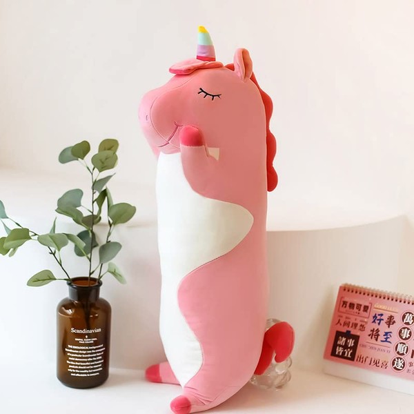 Yeqivo Long Unicorn Plush Pillow Cute Animal Body Pillow Kids