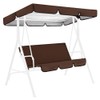 Outdoor Terrace 3 Seat Swing Seat Waterproof Cover Swing Top