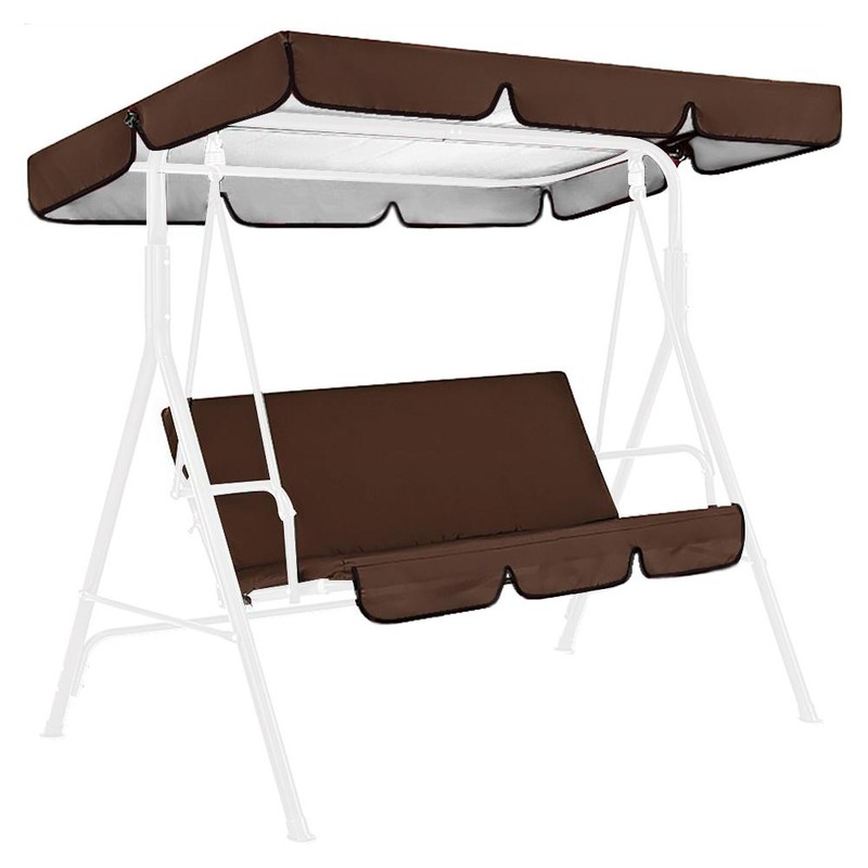 Outdoor Terrace 3 Seat Swing Seat Waterproof Cover Swing Top