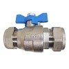 Altecnic Intaball Ball Valve 22mm with Blue Butterfly Handle