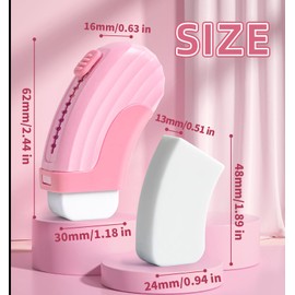 Pindda 4+1 Pack Rubber Erasers Sliding Retractable Eraser, Large White Erasers for School Office Art Drawing Pencil Eraser for Kids- Pink