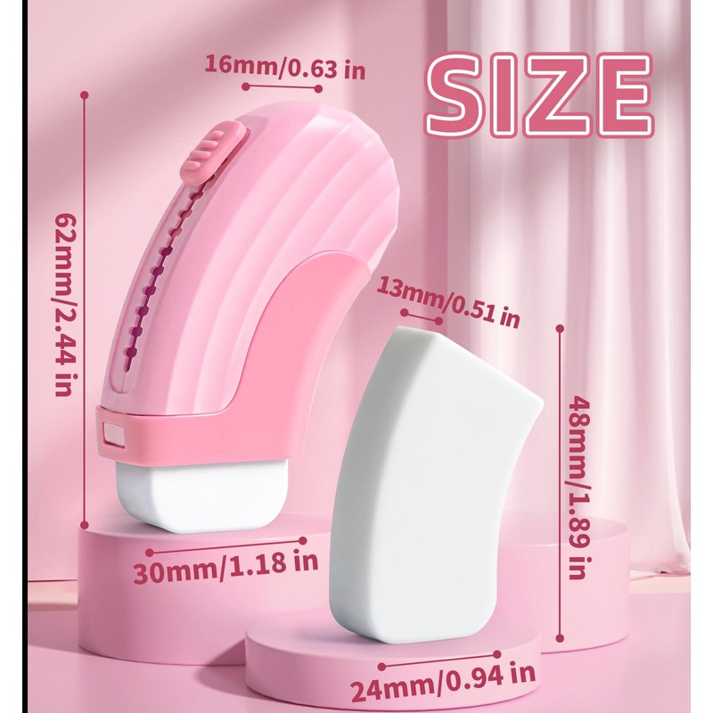 Pindda 4+1 Pack Rubber Erasers Sliding Retractable Eraser, Large White